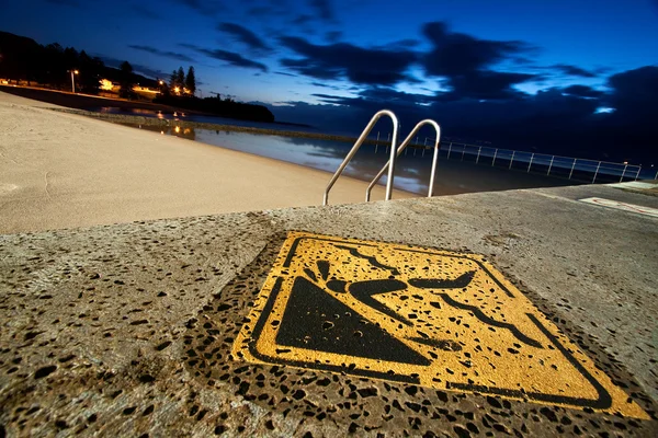 Swimming pool on the Beach — Stock Photo, Image