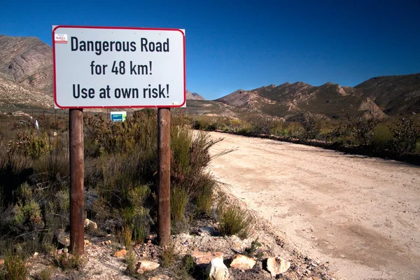 Road sign in Africa — Stock Photo, Image