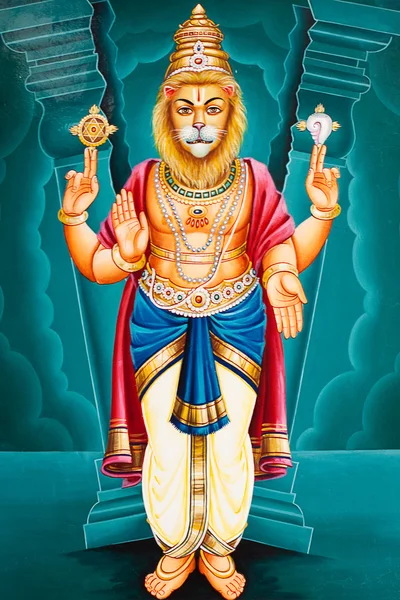 ヒンドゥー教の神ナラシンハ — ストック写真