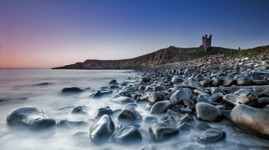 Dunstanburgh castle north side clipart