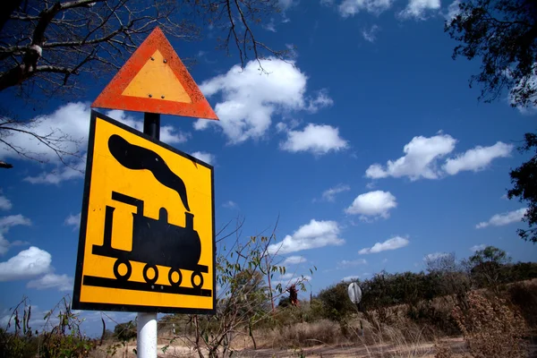 Trenes de precaución — Foto de Stock