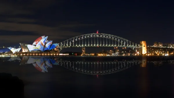 Vivid Sydney z podświetleniem — Zdjęcie stockowe