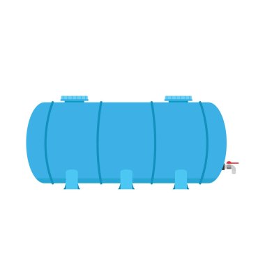 Water tank vector. water tank on white background. tap vector.  clipart