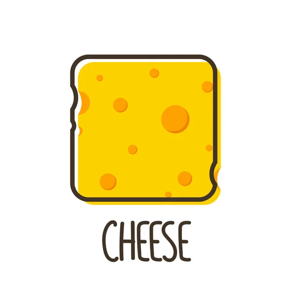 Symbole Fromage Logo Fromage Design Lune — Image vectorielle