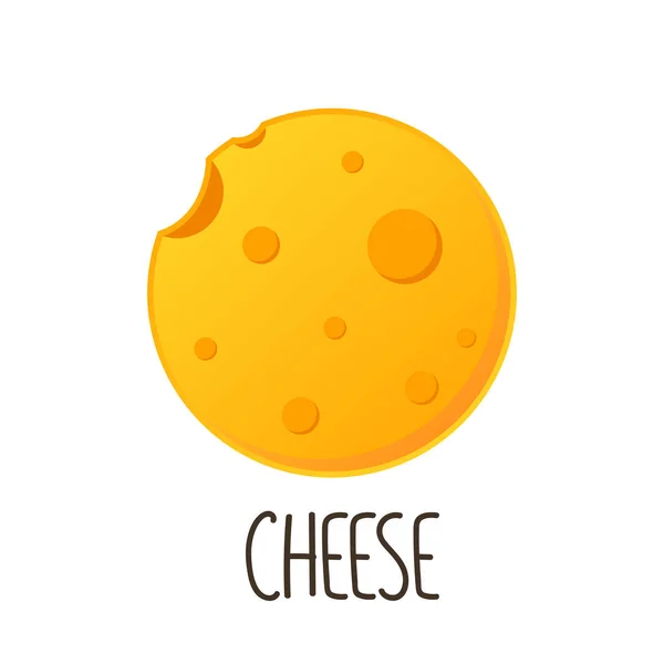 Símbolo Queso Diseño Del Logotipo Del Queso Luna — Vector de stock