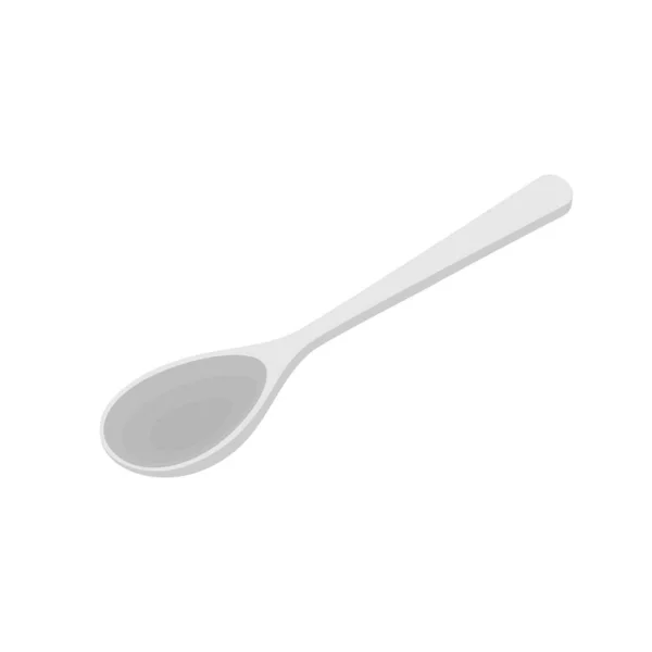 Spoon Vector Spoon White Background — Stock Vector