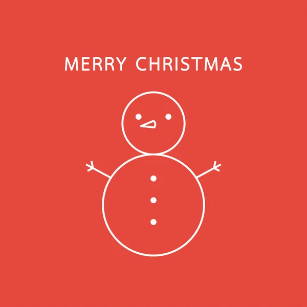 Snowman Vector Snowman Character Design Christmas Poster — Stock Vector
