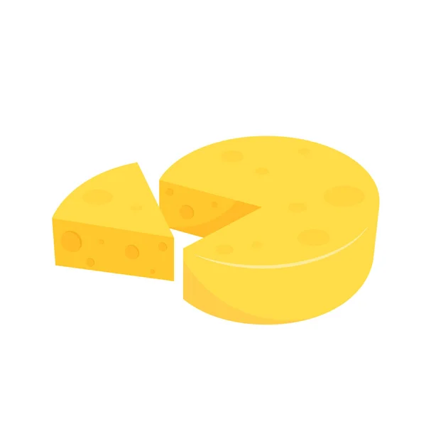 Cheese White Background Cheese Symbol Cheese Logo Design — Stock Vector