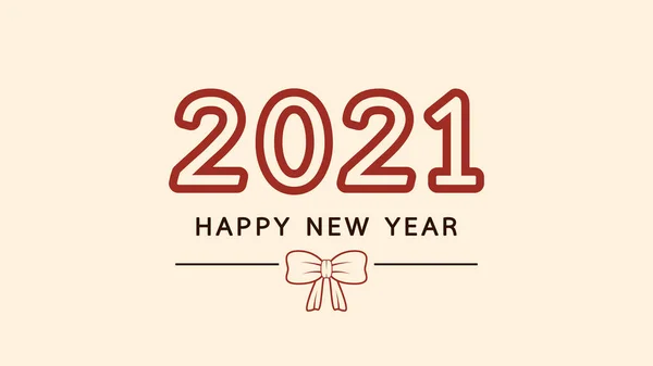新年快乐海报 2021年新年快乐 文字手写 设计模板庆祝排版海报 — 图库矢量图片