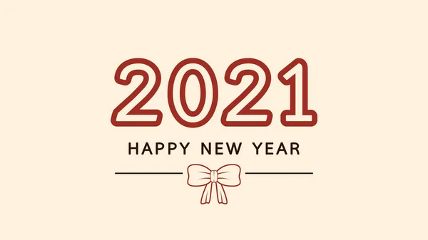 Bonne Affiche Nouvelle Année 2021 Bonne Année Script Lettrage Main — Image vectorielle