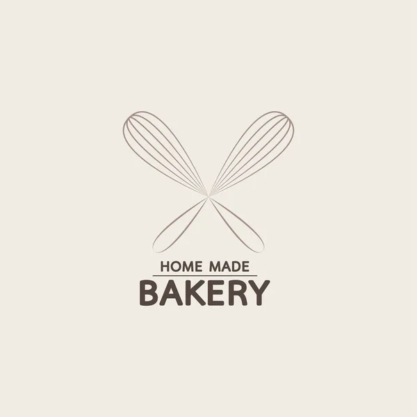 Padaria Design Logotipo Vetor Sinais Padaria Whisk Design Logotipo —  Vetores de Stock