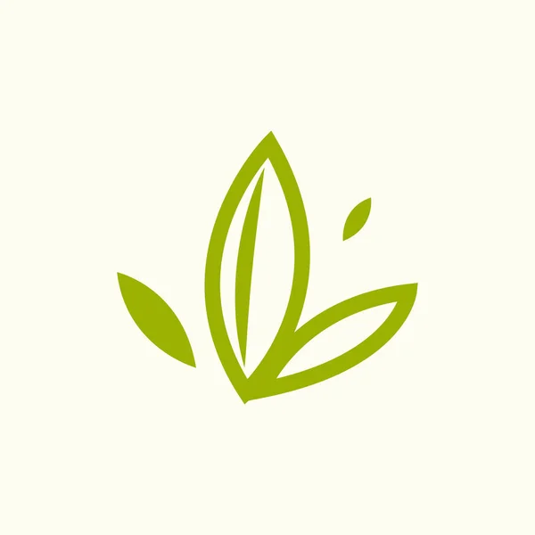 Yeşil Çay Karalama Sembolü Matcha Logo Tasarımı — Stok Vektör