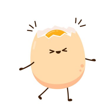 Yumurta çizgi filmi. karakter tasarımı.