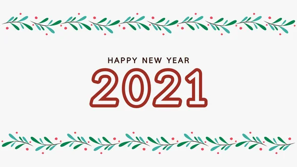 Bonne Affiche Nouvelle Année 2021 Bonne Année Script Lettrage Main — Image vectorielle