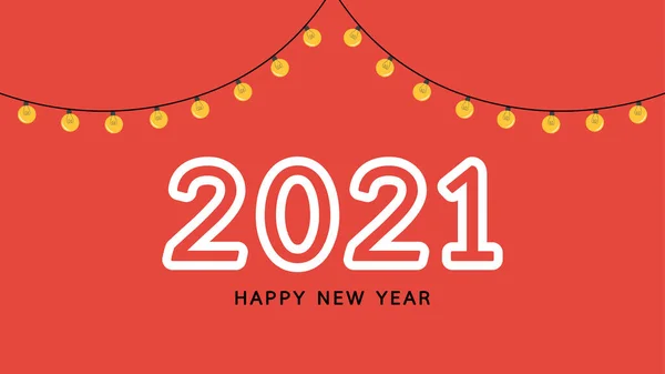 Новым Годом Постер 2021 Счастливого Нового Года Плакат Праздничной Типографии — стоковый вектор