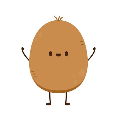 Patates karakter tasarımı. Patates vektörü. Beyaz arkaplanda patates.
