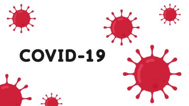Covid-19 posteri. Bakteri vektörü. Corona virüs vektörü.