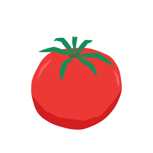 Caricatura Tomate Vector Tomate Tomate Sobre Fondo Blanco — Vector de stock