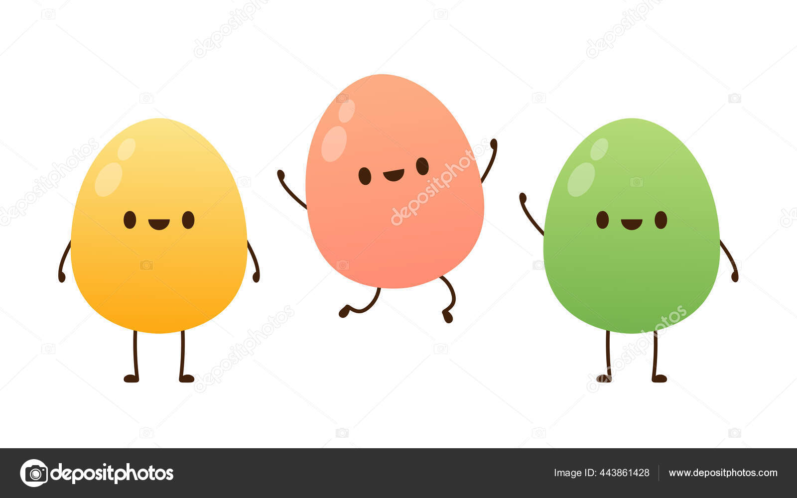 卵のキャラクターデザイン 白い背景の卵のベクトル ストックベクター C Jumpingxiii Gmail Com