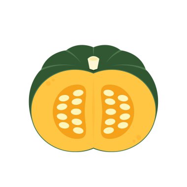 Balkabağı vektörü. Beyaz arkaplanda balkabağı.