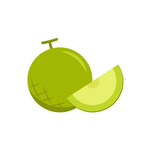 Vector Logotipo Melón Melón Sobre Fondo Blanco Mitad Melón — Archivo Imágenes Vectoriales