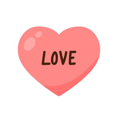 Kalp logosu tasarımı. Pembe kalp vektörü.