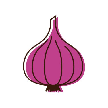 Soğan çizgi film vektörü. Metin için boş alan. Duvar kağıdı. sembol.