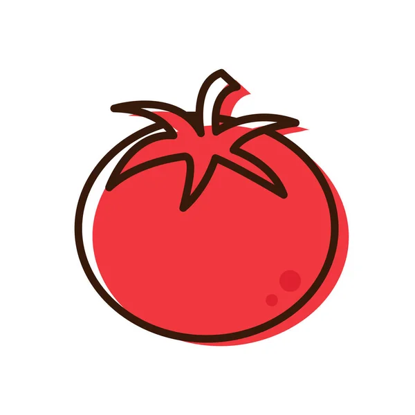 Caricature Tomate Vecteur Tomates Tomate Sur Fond Blanc — Image vectorielle