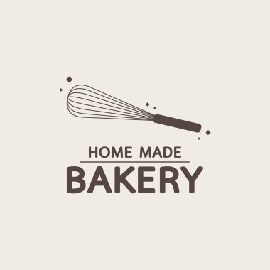 Pastane logosu tasarımı. Fırın işareti vektörü. Klavye logosu tasarımı.