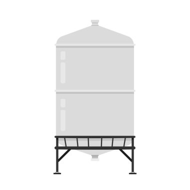Su tankı vektörü. Beyaz arkaplanda su tankı.