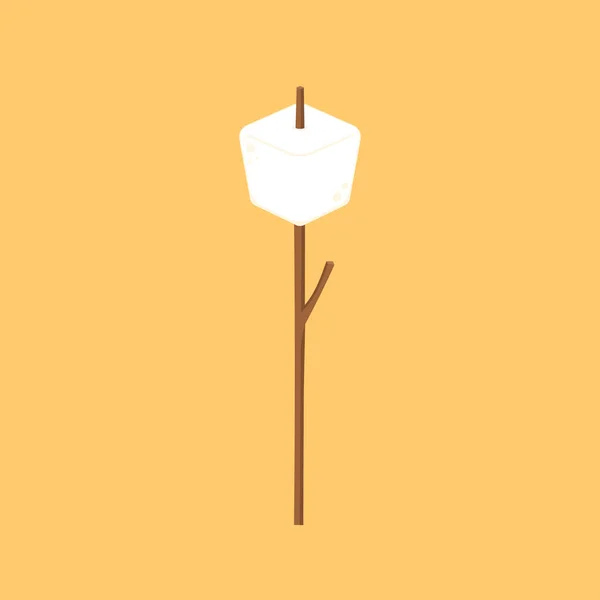 Marshmallow Stick Vektor Fritt Utrymme För Text Marshmallow Logo Design — Stock vektor