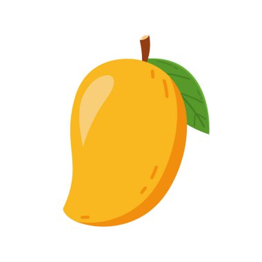 Mango vektörü. Beyaz arka planda mango. Sembol. logo tasarımı.
