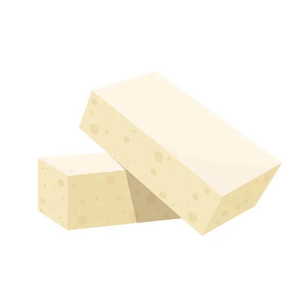 Tofu Vektor Volné Místo Pro Text Tapety Tofu Bílém Pozadí — Stockový vektor