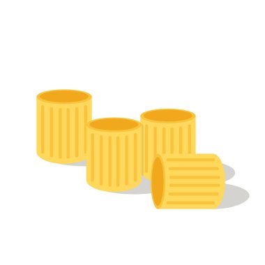 Makarna vektörü. Beyaz arka planda makarna. 