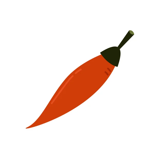 Chili Cartoon Vector Symbool Chili Witte Achtergrond — Stockvector