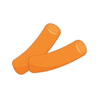 Tteokbokki Noodle vektörü. Kore yemeği. Baharatlı pirinç keki..