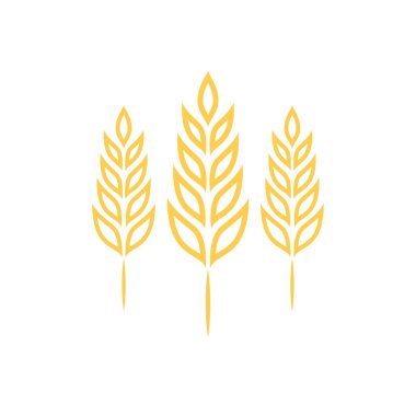 Buğday sembolü vektörü. Buğday logosu tasarımı.