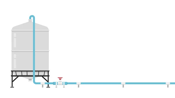 Vector Tanque Agua Tanque Agua Sobre Fondo Blanco — Archivo Imágenes Vectoriales