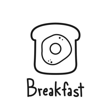 Kahvaltı logosu tasarımı. Ekmek vektörü. ekmek sembolü. ekmek logosu tasarımı.