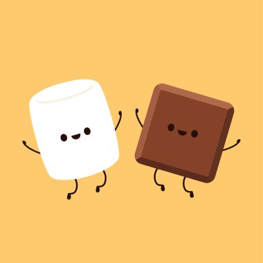 Marshmallow ve Çikolata karakter tasarımı.