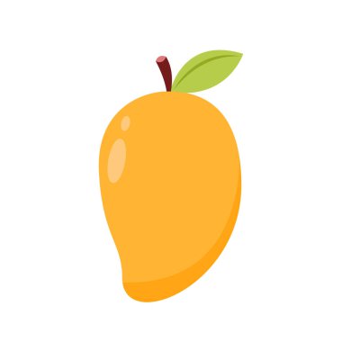 Mango vektörü. Beyaz arka planda mango. Sembol. logo tasarımı.