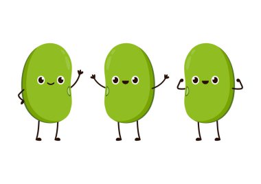 Mung Bean vektörü. Mung Bean karakter tasarımı.