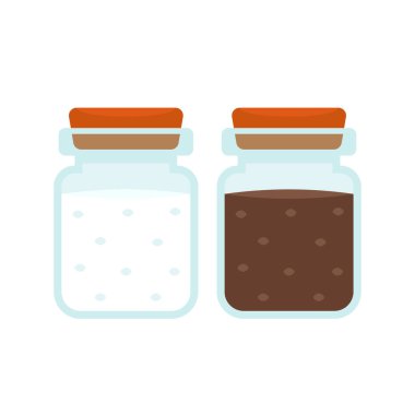 Tuz ve Biber vektörleri. Duvar kağıdı. beyaz arkaplanda tuz ve biber.