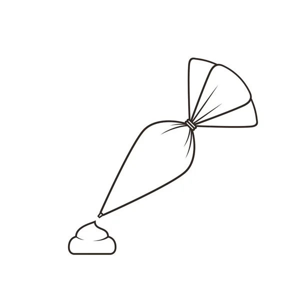 Fırın logosu. Boru Kremalı Pasta logosu tasarımı. Silikon Borulu Kremalı Kek karalama sembolü.