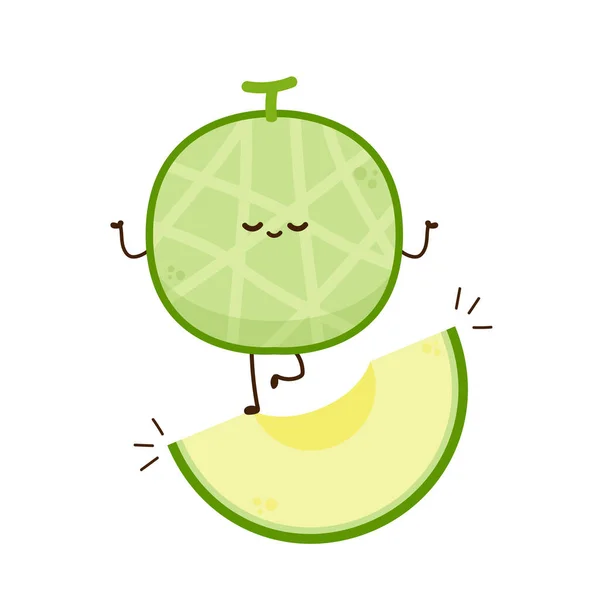 Karpuz karakter tasarımı. Beyaz arka planda kavun. Duvar kağıdı. Sembol. logo tasarımı.