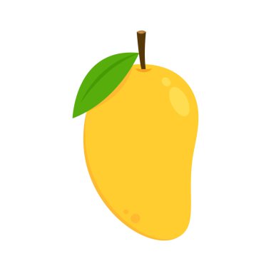 Mango vektörü. Beyaz arka planda mango. Sembol. logo tasarımı.