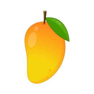 Mango vektörü. Beyaz arka planda mango. Sembol. logo tasarımı.