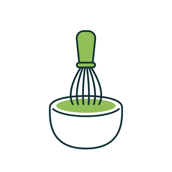 Логотип Matcha Whisk Дизайн Логотипу Matcha — стоковий вектор