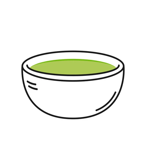 Vetor Copo Chá Verde Papel Parede Espaço Livre Para Texto — Vetor de Stock