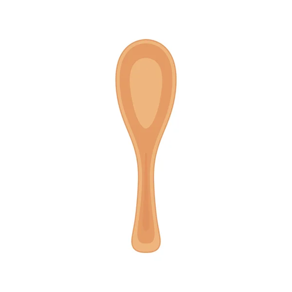 Vector Cuchara Woodspoon Sobre Fondo Blanco — Vector de stock